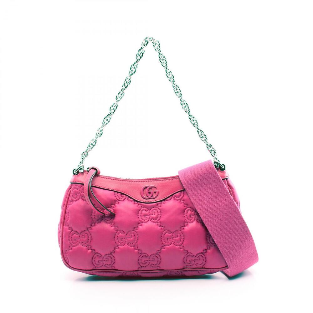 Gucci GG Matelasse 2way Handbag Leather Pink - Picture 1 of 7